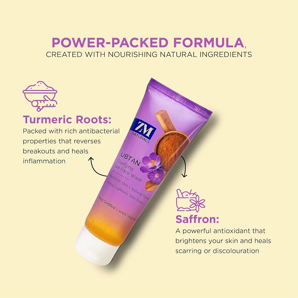 ZM Naturals Ubtan Clarifying Gel Face Wash 75 ml