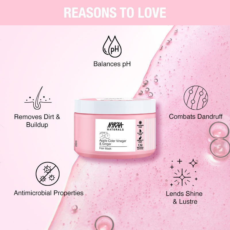 Nykaa Naturals Anti-Dandruff Sulphate-Free Hair Mask With Apple Cider Vinegar & Ginger 200ml