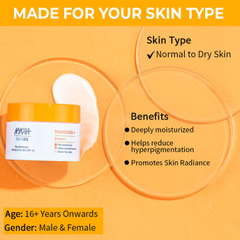 Nykaa Skinrx Illuminate + Vitamin C Face Day Moisturizer For Radiant Skin With SPF 15 Normal To Dry Skin 50g