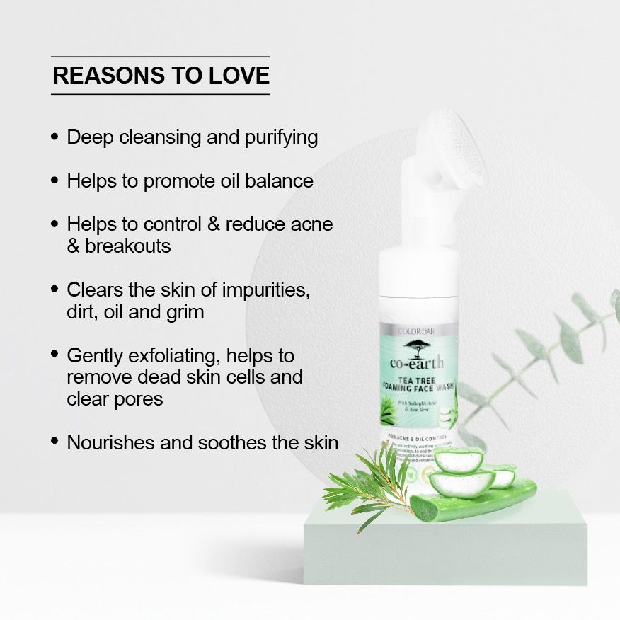 Co-Earth Tea Tree Foaming Face Wash 150 ml