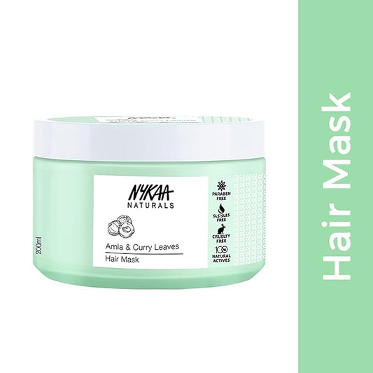 Nykaa Naturals Amla & Curry Leaves Anti-Hair Fall Paraben and Sulphate Free Hair Mask, 200 ml
