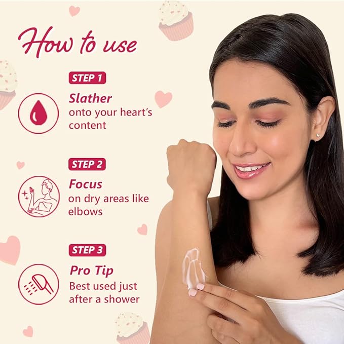 Plum BodyLovin' Red Velvet Love Body Butter | Intense Moisture | Non-Greasy | Quick Absorbing | Rich Shea Butter Formula | For Dry To Very Dry Skin | Red Velvet Cake Fragrance Body Cream (200 g)