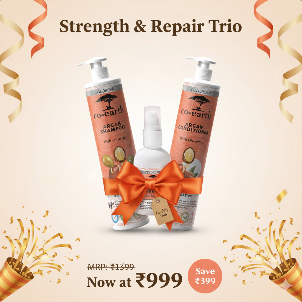 Co-Earth Argan Shampoo 300 ml + Co-Earth Argan Conditioner 300 ml + Co-Earth Argan Hair Serum 100 ml